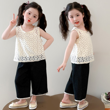 大童小爱童装&大童小爱童装&波点裤三件套