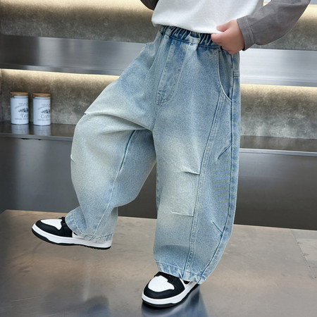 小萌娃童装&小萌娃童装&男童弯刀牛仔裤