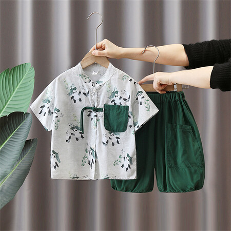 蕾托格尔&LT熊猫中国风唐装套装