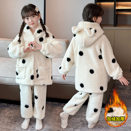 积木飞扬家居服（原积木城堡）&积木飞扬家居服（原积木城堡）&DF10女童泡泡绒波点加厚套装