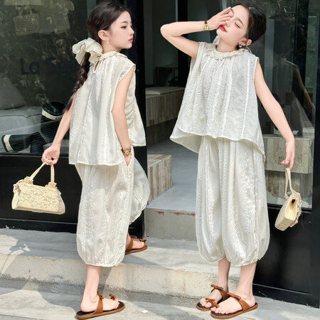 萌妞妞&萌妞妞&8218花边领两件套