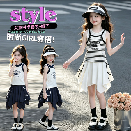 沐斯贝贝·YE&沐斯贝贝·YE&SX66053假两件背心66054裙子