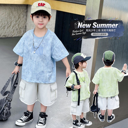 申然童装&申然童装&2610泡泡字母套装