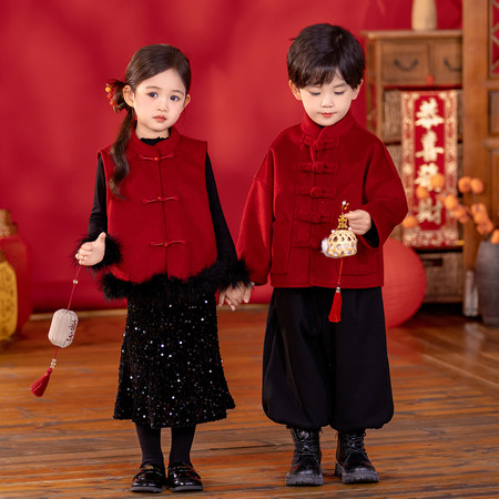 聚宝盆童装&聚宝盆童装&D017中国红