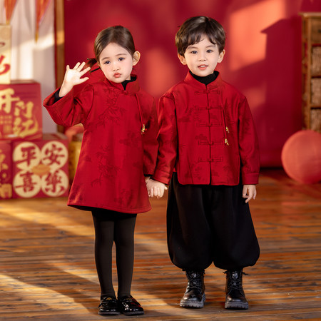 聚宝盆童装&聚宝盆童装&D015惊鸿拜年服