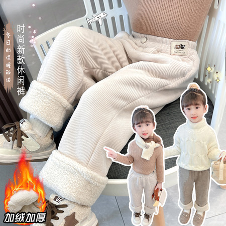 小谷粒&小谷粒&2563-贴标加绒裤