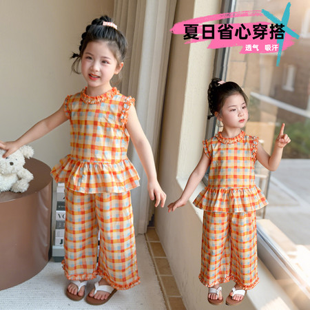 夹心糖&夹心糖&橘色格子套装