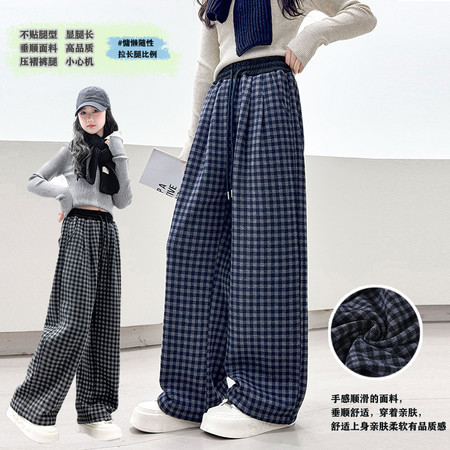 麦檬童品&麦檬童品&A206小格子加绒