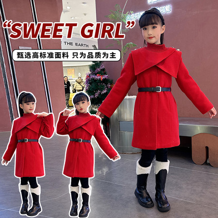 衣诺嘉儿&衣诺嘉儿&A002斗篷腰带年服呢大衣