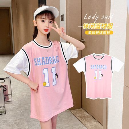 星星年华-童童熊制衣&TTX449粉色篮球服