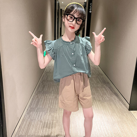 中也好&中也好&花边中裤套装1