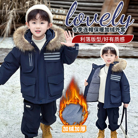 依丹果&依丹果&YDG-2560款真毛领加绒加厚派克服