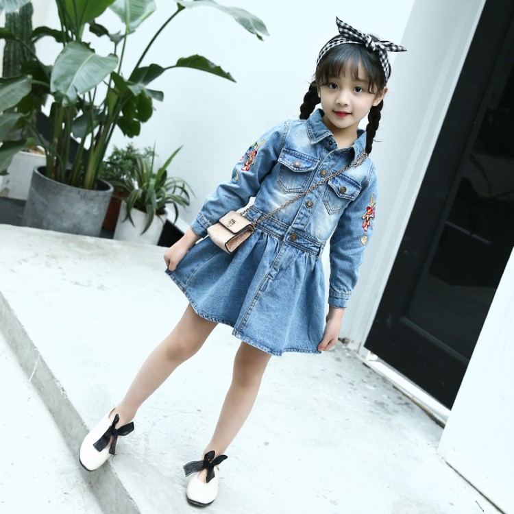 Seven-color Flower Skirt Korean Edition Children's Foreign Style Little Girl Dresses Tide