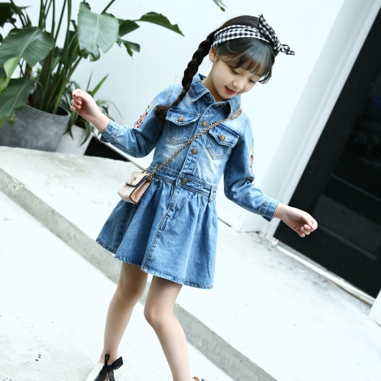 Seven-color Flower Skirt Korean Edition Children's Foreign Style Little Girl Dresses Tide