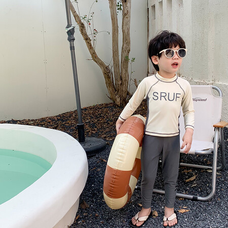 小兔崽(儿童泳衣亲子)&X2172313-SURF双色长袖套