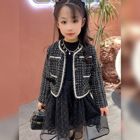 家有爱童&家有爱童&女童小香风套裙两件套