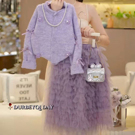 小黑米&小黑米&蝴蝶结毛衣裙子