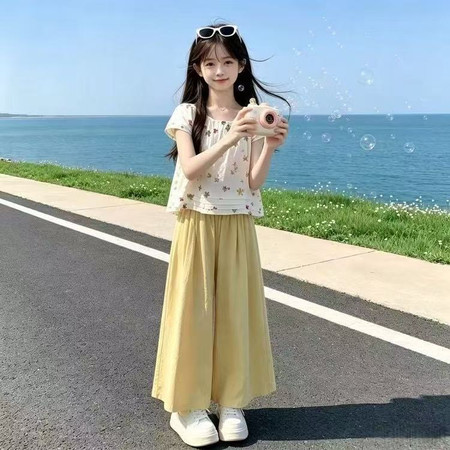 小黑米&小黑米&284碎花短袖清凉套装