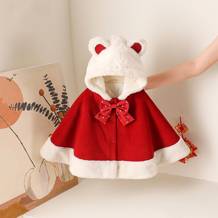 梦想鸟童装&梦想鸟童装&625136毛呢熊斗篷