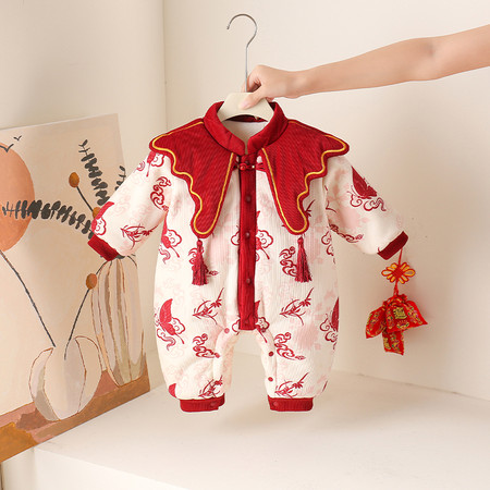 梦想鸟童装&梦想鸟童装&625108蝴蝶云肩爬服