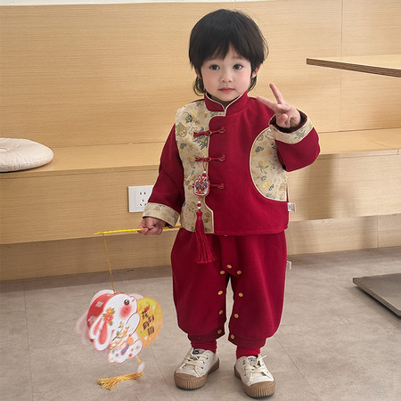 梦想鸟童装&梦想鸟童装&626009国风马甲套装