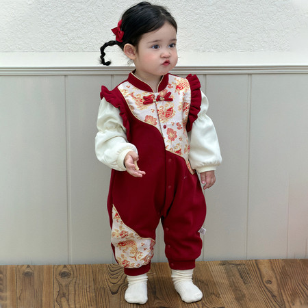 梦想鸟童装&梦想鸟童装&626012锦鲤爬服