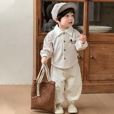 梦想鸟童装&梦想鸟童装&626063格子衬衫套装