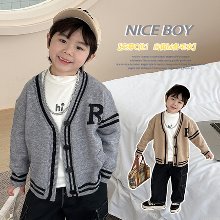 童乐（原葡萄柚）&童乐（原葡萄柚）&PTY8022字母开衫