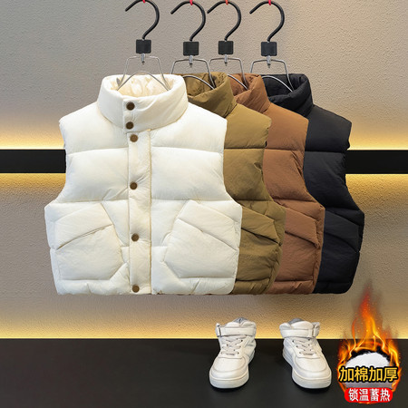 葡萄柚&葡萄柚&XK22905四色口袋棉马甲-平拍