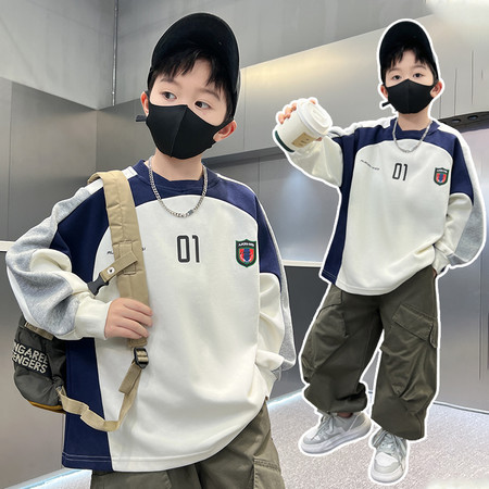 豆豆杰尼&豆豆杰尼&2166拼色卫衣