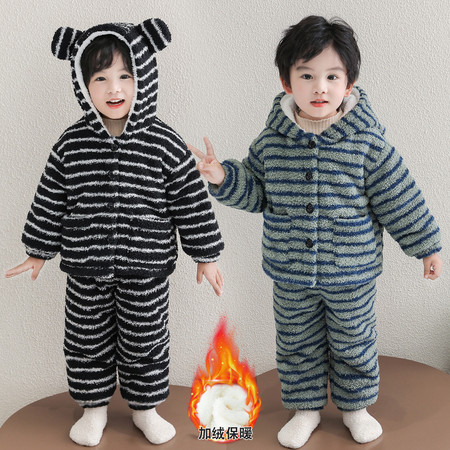 卡迪贝特&卡迪贝特&D-58款男童连帽双层条纹套装