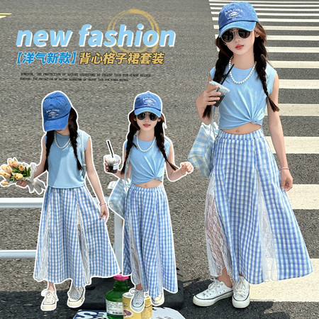 颖颖日记&颖颖日记&2517格子裙套装