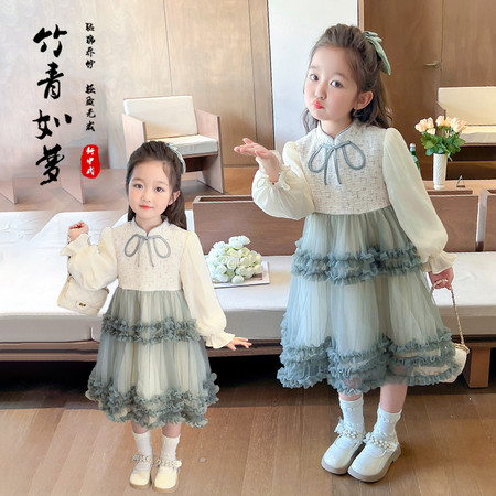 卡哇优&卡哇优&小香风花边连衣裙11