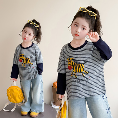 卡哇优&卡哇优&小马条纹打底衫11