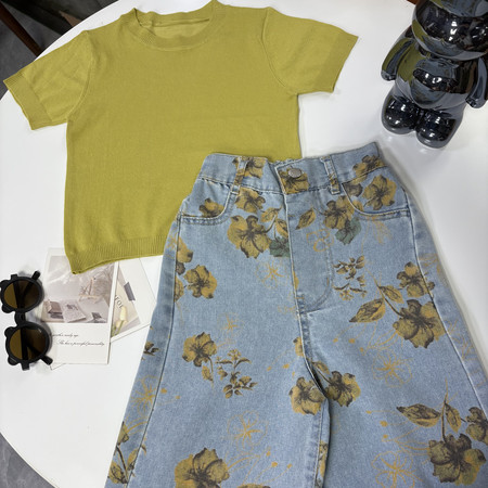 守若服饰&守若服饰&牡丹牛仔裤套装