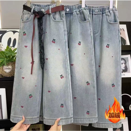 守若服饰&守若服饰&樱桃牛仔裤-