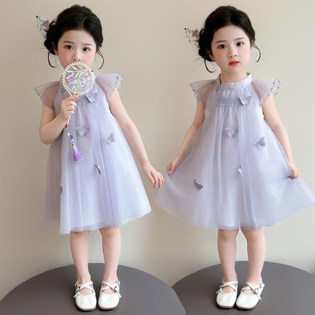 萌天使&萌天使&MTS0571紫色蝴蝶复古裙