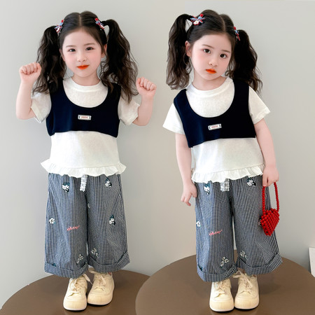 萌天使&萌天使&MTS0570黑色背心三件套