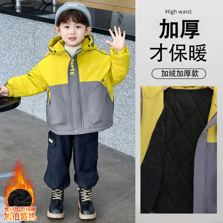 潮北&潮北&1010加厚卡绳外套