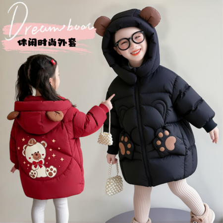 檬晗&檬晗&福气熊羽绒服