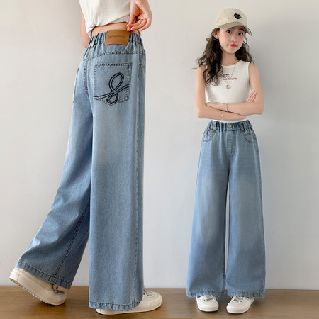 彩虹糖网供&彩虹糖网供&2611后袋绣8字阔腿裤