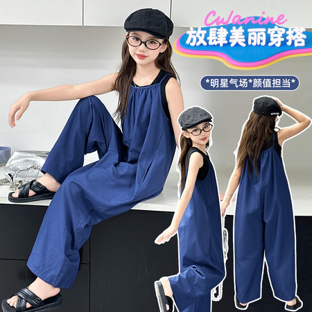 琪琪嘉&琪琪嘉&25063款条纹连体裤套装