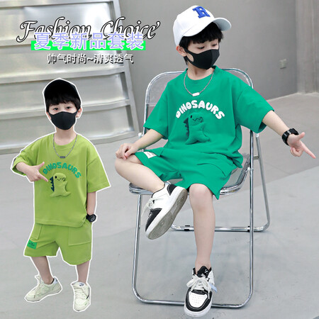爱宝&爱宝&恐龙短袖套装