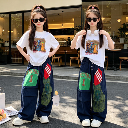 潮范儿&潮范儿&2670款印花短袖休闲套装