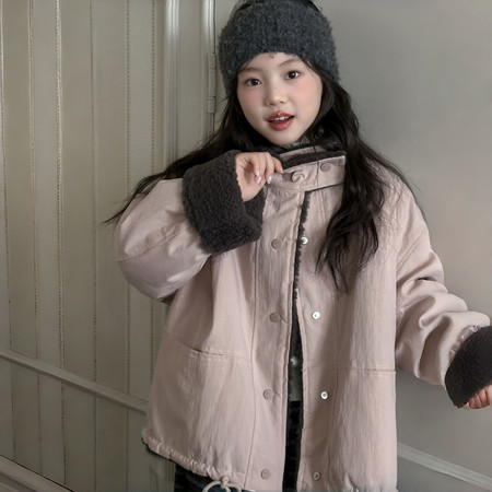 航乐童装&航乐童装&HL-566粉色羊羔毛加棉外套