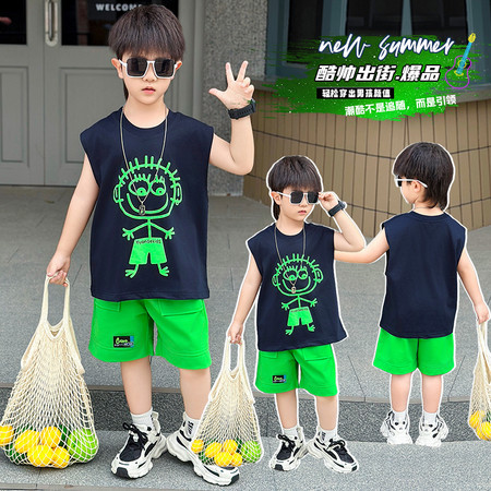 择衣优品&择衣优品&卡通娃娃无袖套装1