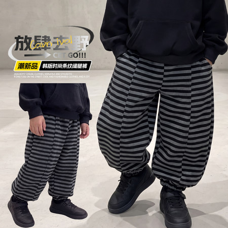 择衣优品&择衣优品&条纹灯笼裤