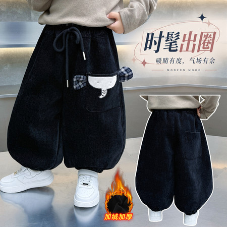 择衣优品&择衣优品&小象绣花加绒裤