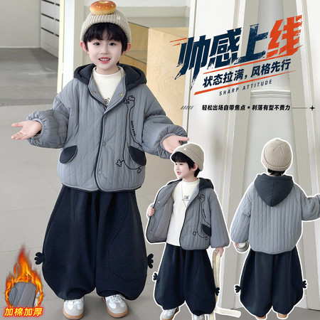 择衣优品&择衣优品&大白鹅绣花棉衣套装