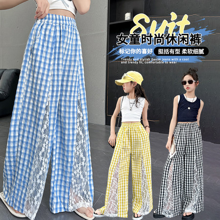 贺小宝（原莱米兔）&贺小宝（原莱米兔）&T25822蕾丝格子裤